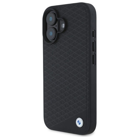 BMW BMHMP16S23RDDK iPhone 16 6.1        czarny/black hardcase Sign Leather Diamond Metal Logo MagSafe
