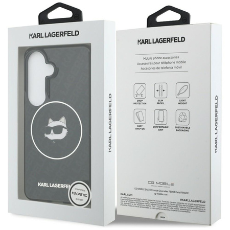 Etui Karl Lagerfeld IML Repeated         Choupette MagSafe do Samsung Galaxy S26 czarny