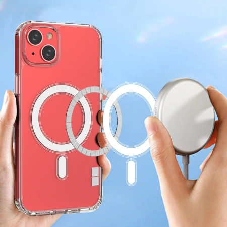 HURTEL ETUI MAGNETYCZNE CASE DO IPHONE 15 PLUS Z DO MAGSAFE PRZEZROCZYSTE