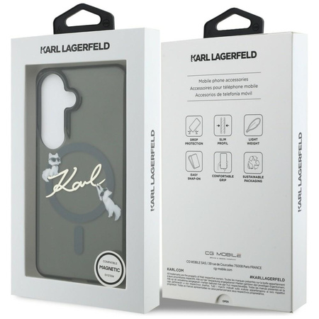 Etui Karl Lagerfeld IML KC Script        MagSafe do Samsung Galaxy S26 Plus czarny