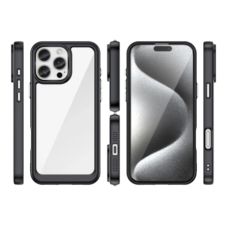 HURTEL ETUI OUTER SPACE CASE DO IPHONE 16 PRO MAX Z ŻELOWĄ RAMKĄ KOMFORTOWE