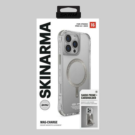 Skinarma etui Saido iPhone 16 Pro 6.3 Magnetic Charging titanium