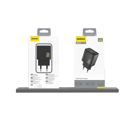 DUDAO ŁADOWARKA GAŃ 25W USB-A DO TELEFONÓW IPHONE GALAXY SZYBKIE ŁADOWANIE