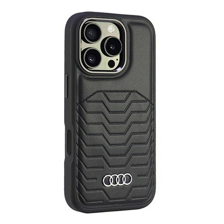 AUDI SYNTHETIC LEATHER CASE DO IPHONE 16 PRO 6.3 DO MAGSAFE OCHRONA