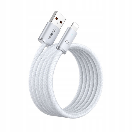 MCDODO KABEL USB-A LIGHTNING SZYBKIE ŁADOWANIE DO TELEFONU 3A LED BIAŁY 1M