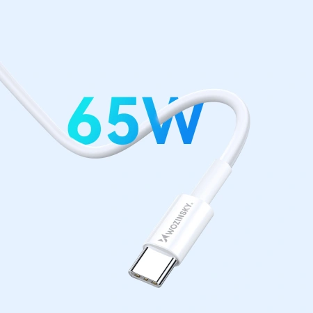 WOZINSKY ŁADOWARKA GAN 65W 2X USB-C DO TELEFONÓW IPHONE MACBOOK Z KABLEM