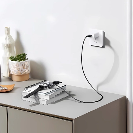 WOZINSKY PRZEJŚCIÓWKA USB-C DO SMARTWATCH GARMIN SZARY, WYSOKA