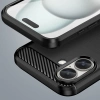HURTEL ETUI SILIKONOWE CASE POKROWIEC DO IPHONE 16 PLUS CARBON CZARNE