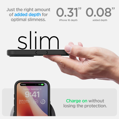 SPIGEN POKROWIEC ULTRA HYBRID DO IPHONE 16 OCHRONNY Z MAGNETYCZNYM SYSTEMEM