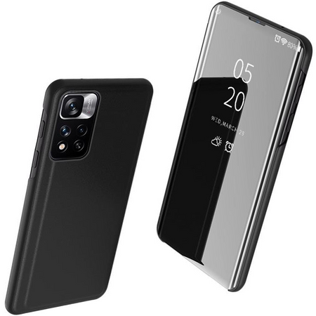 Clear View Case futerał etui z klapką Oppo A76 / Oppo A36 / Realme 9i czarny