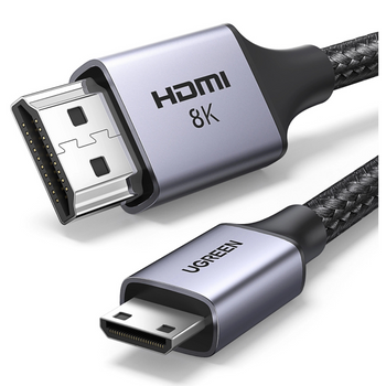 UGREEN KABEL MINI HDMI DO HDMI 8K 2.1 1M DO TELEWIZORÓW MONITORÓW ZŁĄCZE