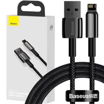 Baseus Tungsten kabel USB - Lightning 2,4 A 1 m czarny (CALWJ-01)