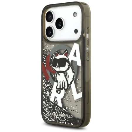 KARL LAGERFELD ETUI LIQUID GLITTER CHOUPETTE LOGO MAGSAFE DO IPHONE 17 PRO