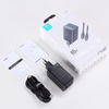 Joyroom szybka ładowarka GaN 65W USB, 2x USB C czarna + kabel USB C - USB C 100W 1.2m (TCG01)