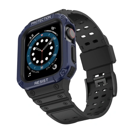 HURTEL ETUI PANCERNE OPASKA DO APPLE WATCH 7 6 5 4 3 2 SE 45 44 42MM CZARNE