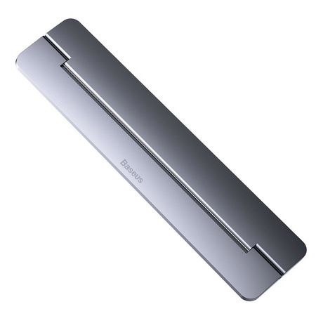 Baseus samoprzylepna aluminiowa podstawka pod laptopa MacBook ultra cienka składana ciemnoszary (SUZC-0G)