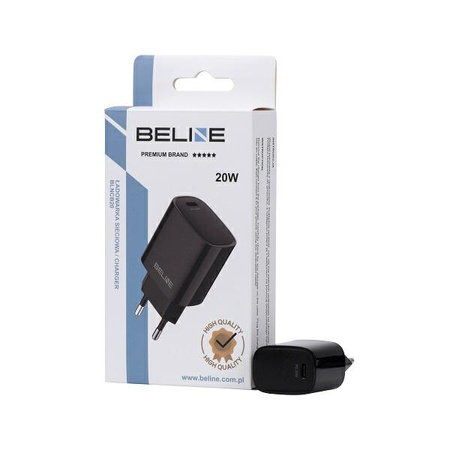 BELINE ŁADOWARKA SIECIOWA DO TELEFONÓW 1X USB-C 20W PD 3.0 SZYBKA ŁADOWARKA