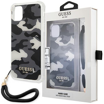 Guess GUHCN61KSARBK iPhone 11 6,1" / Xr czarny/black hardcase Camo Collection