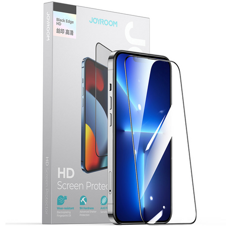 Joyroom Knight 2,5D TG szkło hartowane do iPhone 14 Pro Max na cały ekran z ramką przezroczysty (JR-H04)