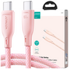 Kabel Joyroom Multi-Color Series SA34-CC3 USB-C / USB-C 60W szybki transfer 1m - różowy