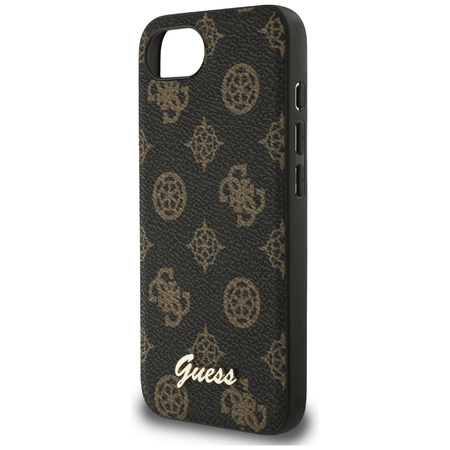 GUESS ETUI CASE DO IPHONE 16E PEONY SCRIPT DO MAGSAFE Z LOGO WYSOKA OCHRONA