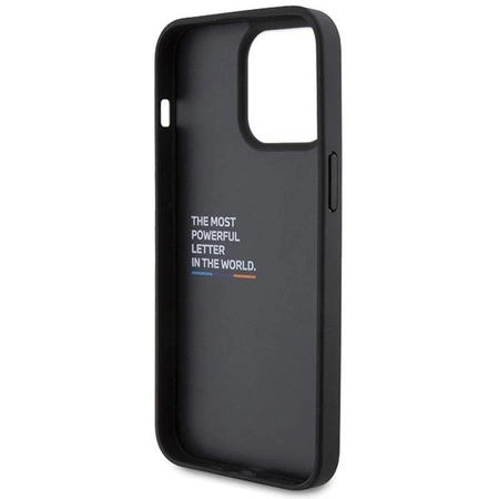 Etui BMW Leather Stamp Tricolor do iPhone 15 Pro Max - czarne
