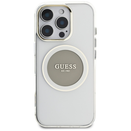 GUESS ETUI POKROWIEC MAGNETYCZNY DO MAGSAFE IPHONE 16 PRO LOGO CLASSIC