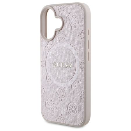 GUESS ETUI CASE HARDCASE DO IPHONE 16 6.1 DO MAGSAFE SAFFIANO PEONY LOGO