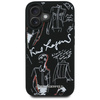 Etui Karl Lagerfeld Grained Pattern & Logo MagSafe do iPhone 16 czarny