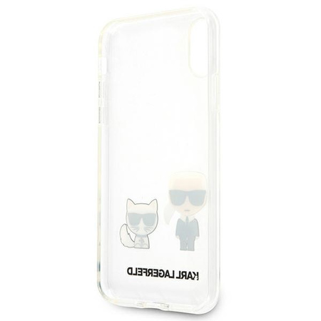 KARL LAGERFELD ETUI HARDCASE DO IPHONE XS MAX 7 8 11 12 13 14 TRANSPARENTNE