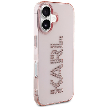 KARL LAGERFELD ETUI IML RHINESTONES LOGO DO IPHONE 16 Z EFEKTOWNYM DESIGNEM