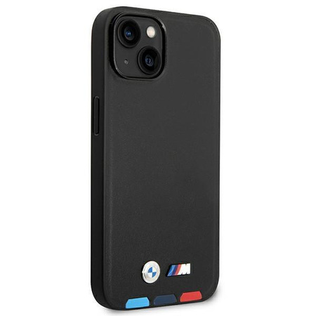 Etui BMW BMHCP14M22PTDK iPhone 14 Plus 6,7" czarny/black Leather Stamp Tricolor