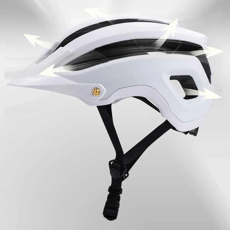 Kask rowerowy MTB Wozinsky z odpinanym daszkiem lekki L - czarno-biały