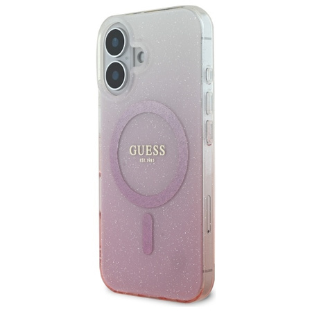 GUESS CASE HARDCASE DO IPHONE 16.1 DO MAGSAFE Z EFEKTEM GLITTER GRADIENT