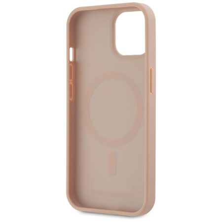 KARL LAGERFELD ETUI LEATHER MONOGRAM DO IPHONE 15 PRO DO MAGSAFE LOGO