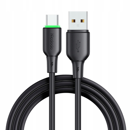 MCDODO KABEL USB-C SZYBKIE ŁADOWANIE DO SAMSUNG XIAOMI TYP C 6A 100W 1M LED