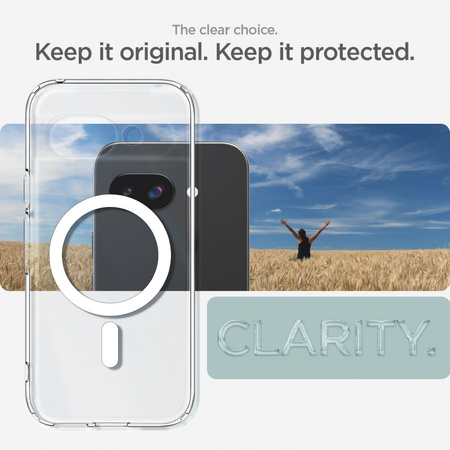 SPIGEN ULTRA HYBRID CASE DO GOOGLE PIXEL 9A DO MAGSAFE TRANSPARENTNY