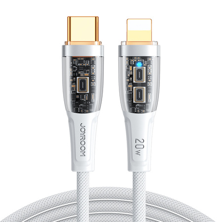 Joyroom kabel szybko ładujący z inteligentnym wyłącznikiem USB-C - Lightning 20W 1.2m biały (S-CL020A3)