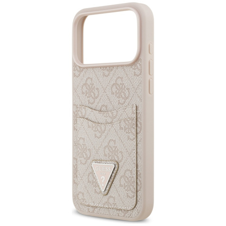 Etui Guess 4G Double Card Triangle do    iPhone 17 Pro Max różowy