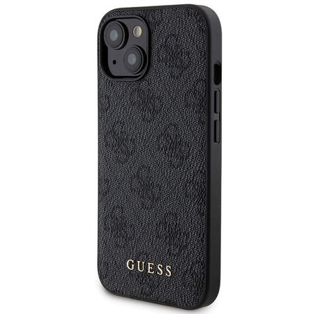 Zestaw Guess GUBPM5P15S4GEMGK iPhone15 6.1 hardcase + Powerbank 5000mAh MagSafe czarny/black 4G Metal Logo
