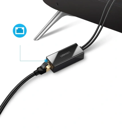 UGREEN KARTA SIECIOWA ZEWNETRZNA DO CHROMECAST ZŁĄCZE MICRO USB 100MB/S 1M