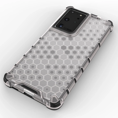 HURTEL HONEYCOMB ETUI PANCERNE DO SAMSUNG GALAXY S22 ULTRA Z ŻELOWĄ RAMKĄ