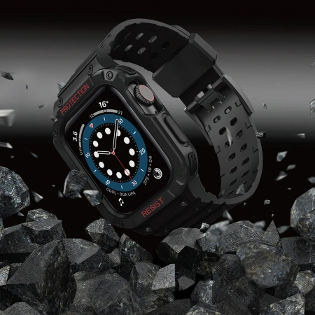 HURTEL PROTECT STRAP BAND OPASKA Z ETUI DO APPLE WATCH 9 8 7 6 5 4 3 2 SE