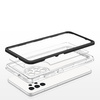 Clear 3in1 etui do Samsung Galaxy A72 4G żelowy pokrowiec z ramką czarny