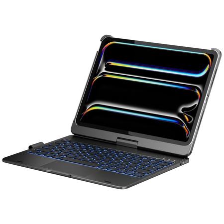Etui Typecase Flexbook Touch z klawiaturą do iPad Air 11" 2024/2025 szary