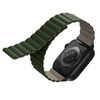 UNIQ pasek Revix Apple Watch Series1/2/3/4/5/6/7/8/9/SE/SE2/Ultra/Ultra 2 42/44/45/49mm. Reversible Magnetic zielony-ciemnoszary/green-taupe