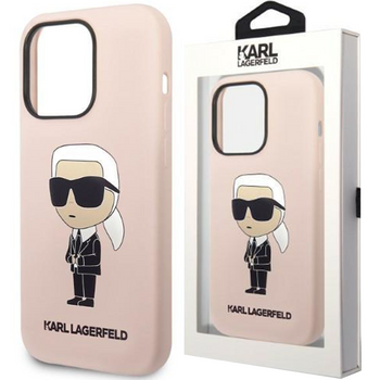 Karl Lagerfeld KLHMP14SSNIKBCP iPhone 14 6,1" hardcase różowy/pink Silicone Ikonik Magsafe