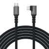 Kabel kątowy Wozinsky WPS1-UY41S USB-C USB4 40Gb/s 240W 1,5m 4K - czarny