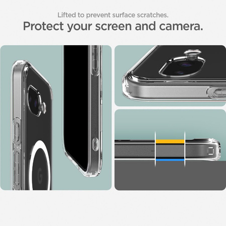SPIGEN ULTRA HYBRID CASE DO GOOGLE PIXEL 9A DO MAGSAFE TRANSPARENTNY