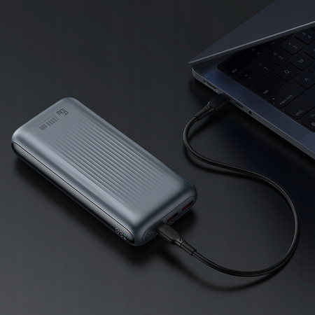 MCDODO POWERBANK Z WYŚWIETLACZEM 20000MAH 65W 3 X USB USB-C + KABEL USB-C CZARNY